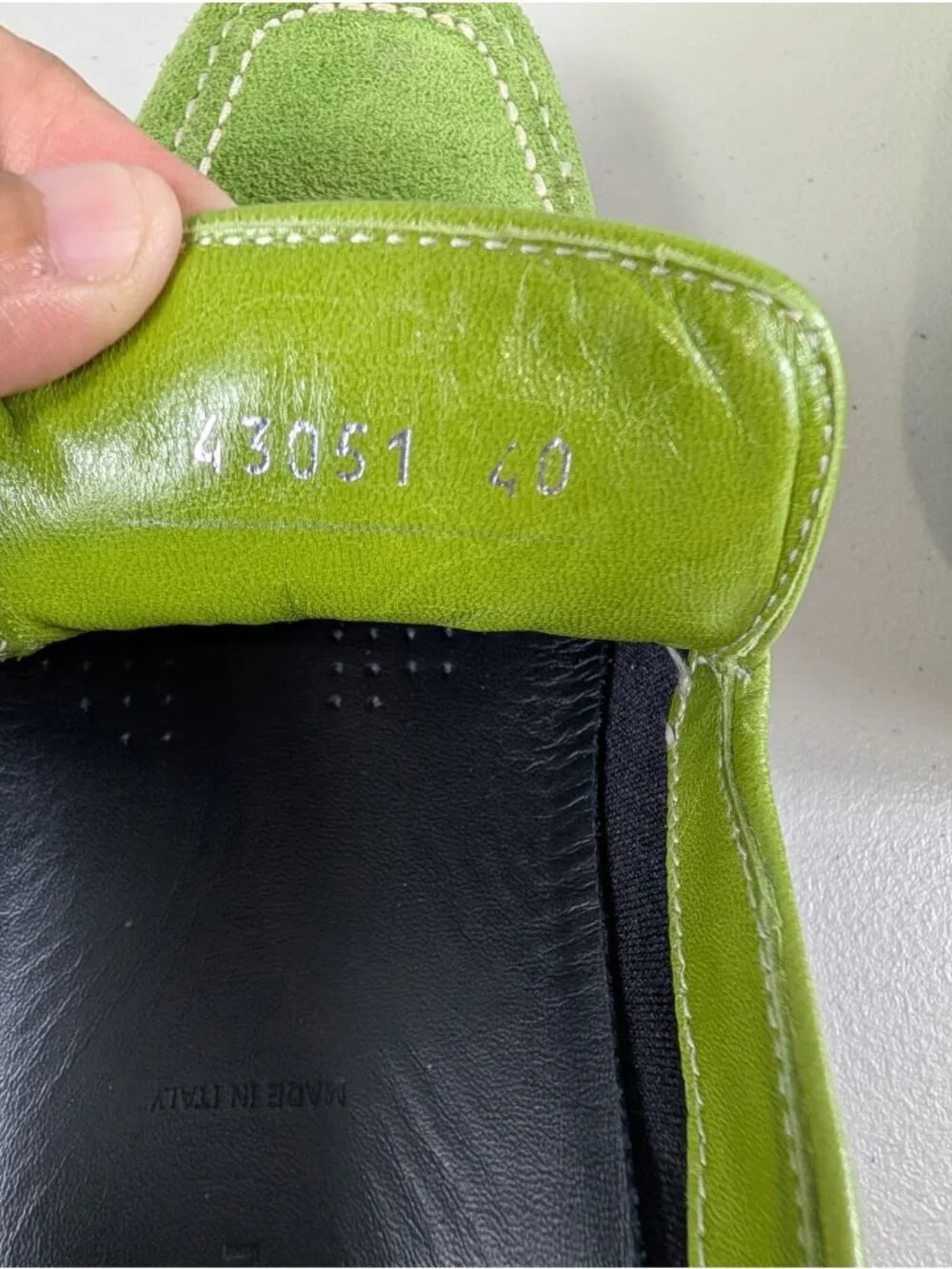 Porsche Design suede green loafer's men's size 7.5